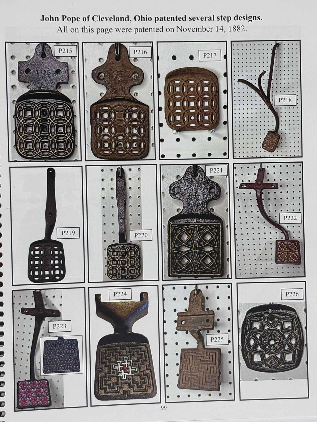 Chapter 2 sample – 12 unique step designs patented by John Pope of Cleveland, Ohio on November 14, 1882